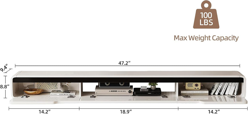 White Gloss Floating TV Stand