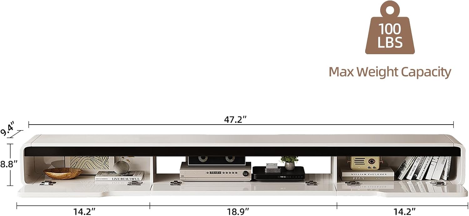 White Gloss Floating TV Stand