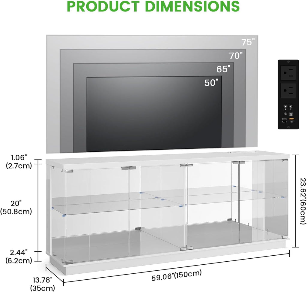 White RGB TV Display Cabinet