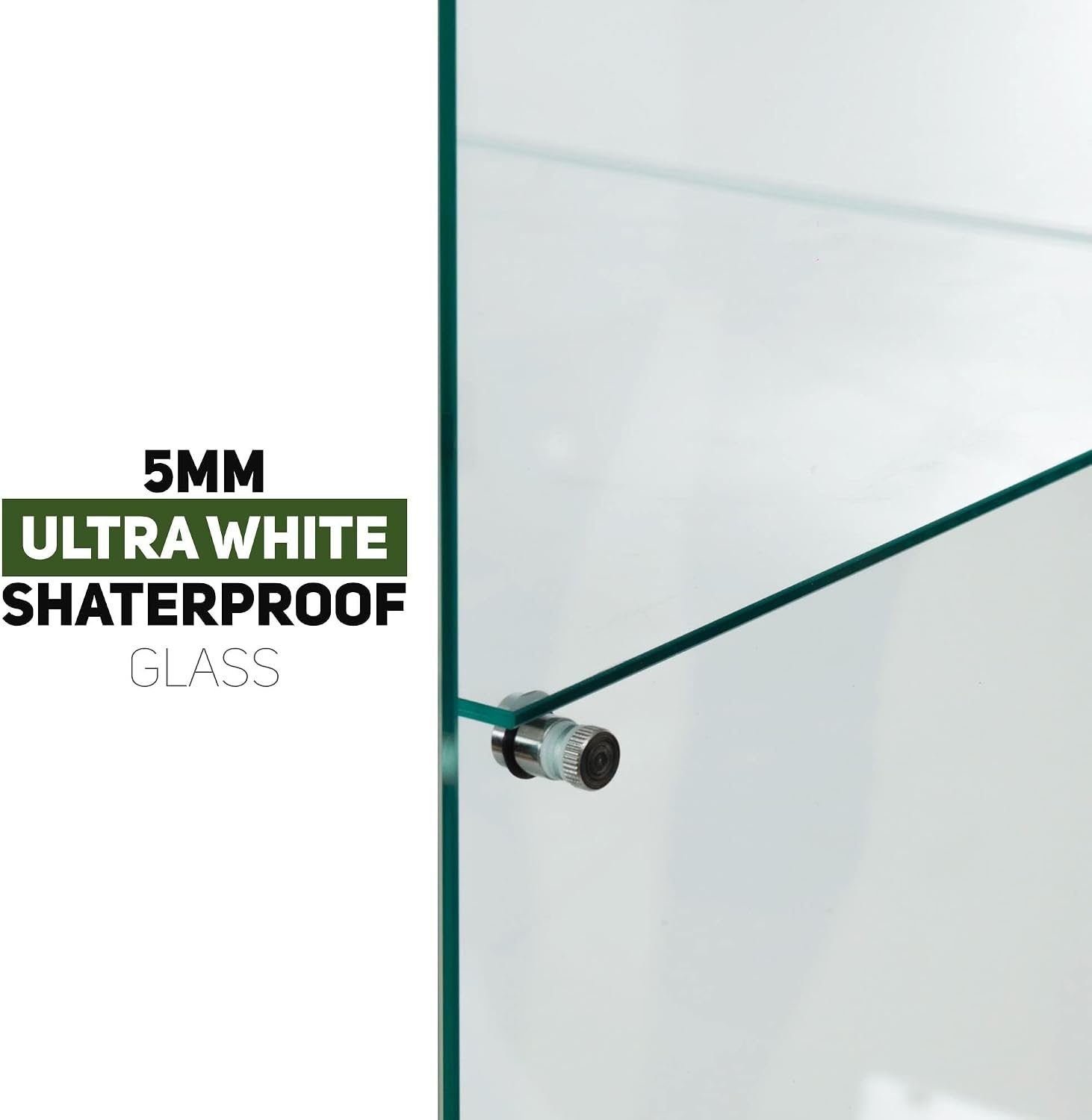 White Glass Display Curio Cabinet