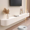 White Floating Wood TV Stand