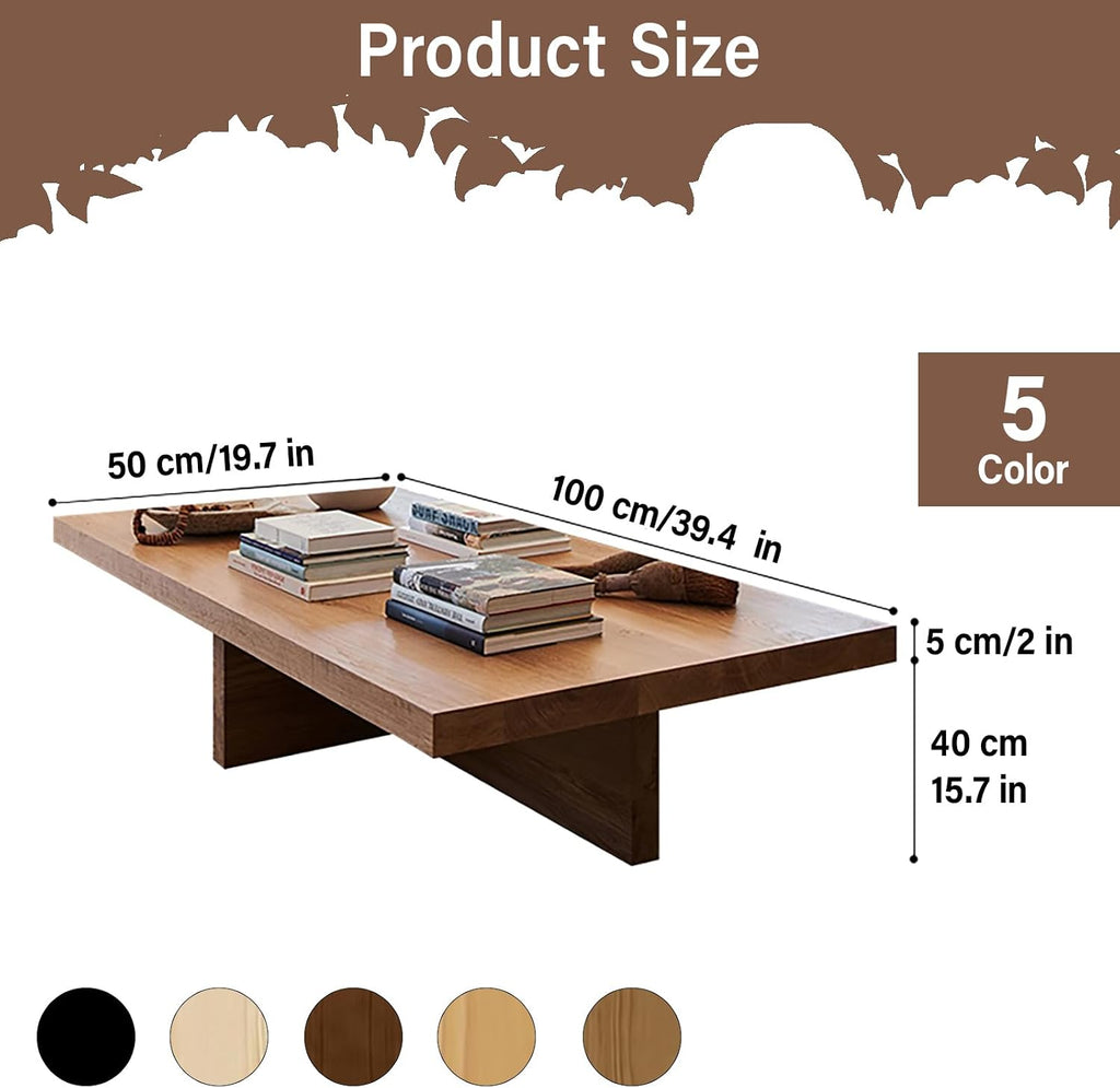 Rustic Square Solid Wood Coffee Table
