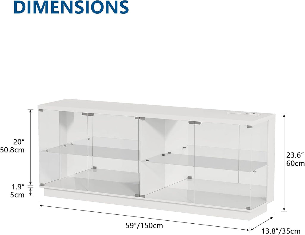 White RGB Sensor Display Cabinet