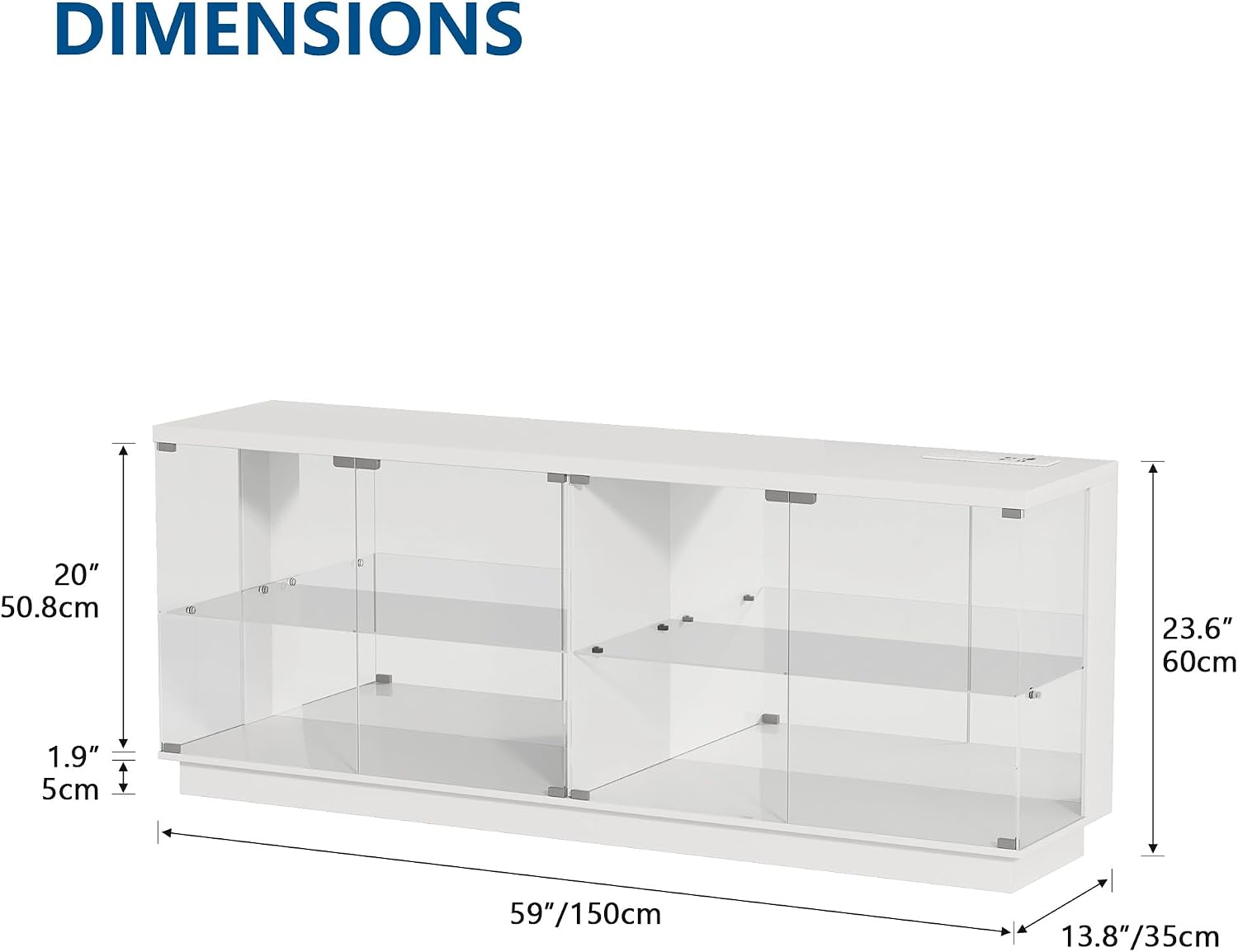 White RGB Sensor Display Cabinet