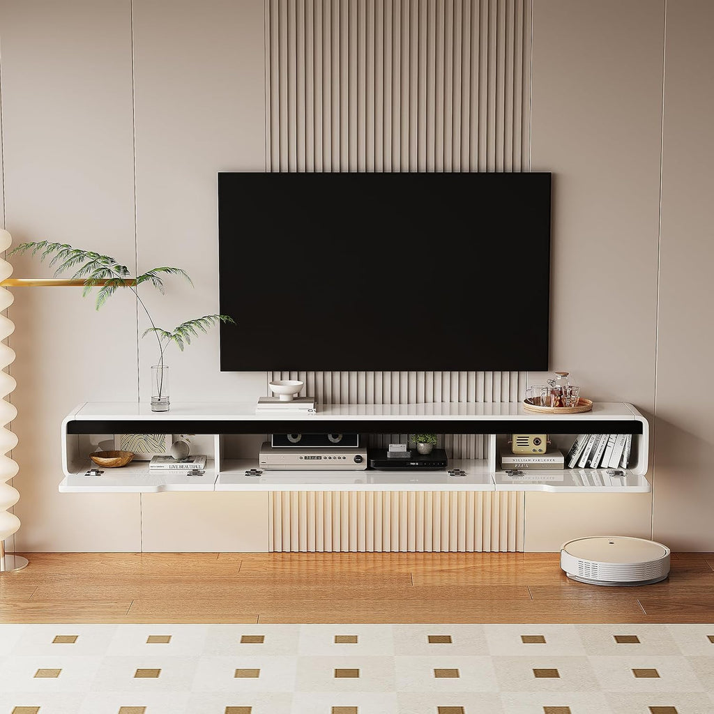 White Gloss Floating TV Stand