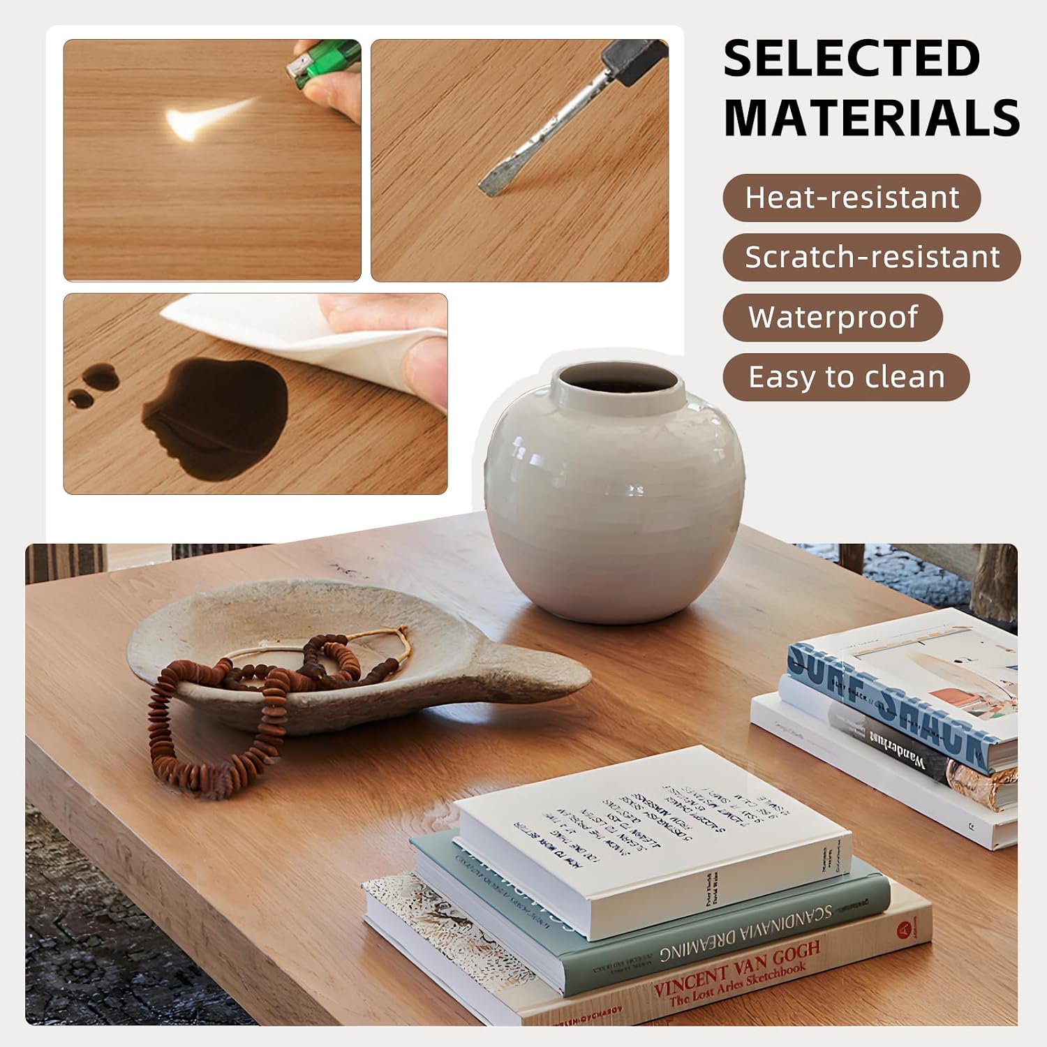 Rustic Square Solid Wood Coffee Table
