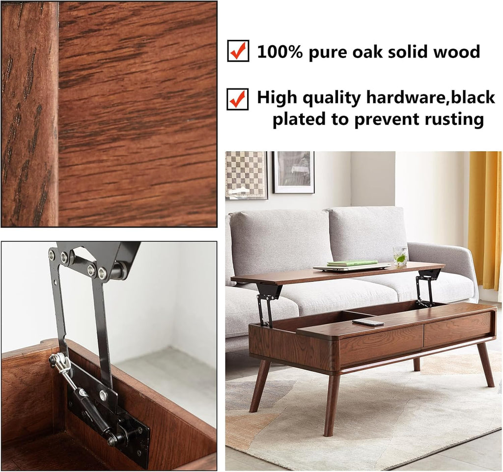 Oak Lift Top Storage Coffee Table