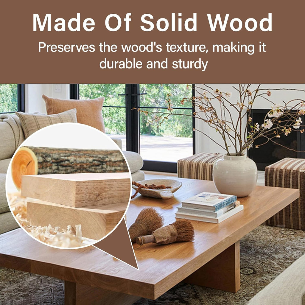 Rustic Square Solid Wood Coffee Table