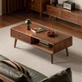Oak Walnut Solid Wood Storage Coffee Table