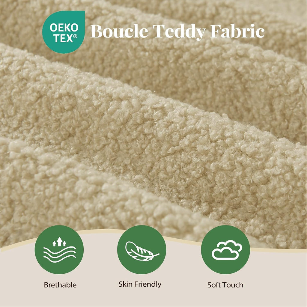 Beige Teddy Boucle Cloud Sectional