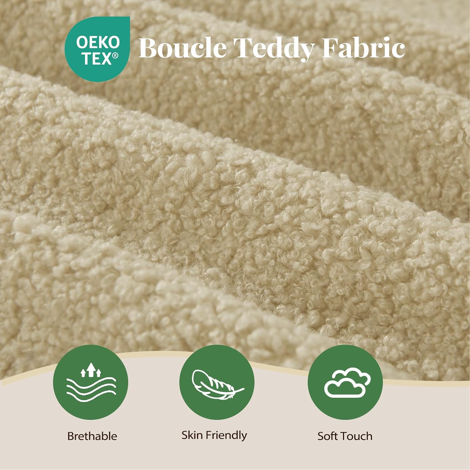 Beige Teddy Boucle Cloud Sectional