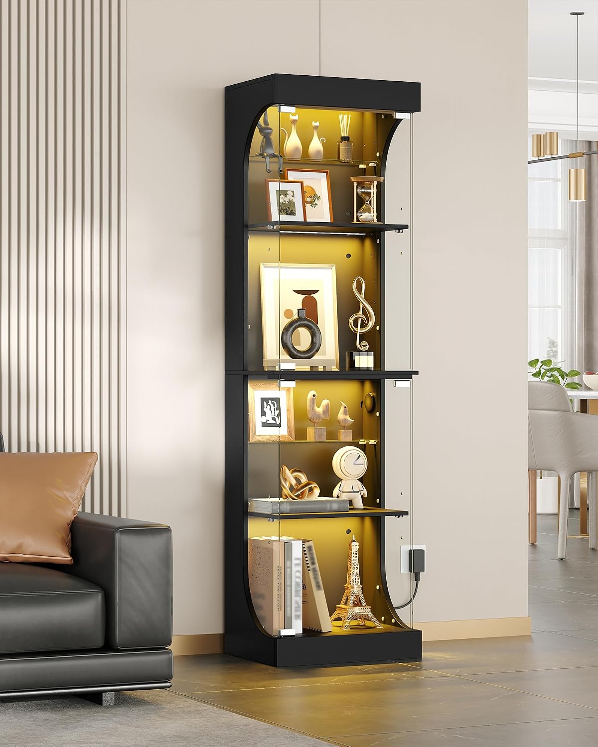 Black RGB Sensor Display Cabinet