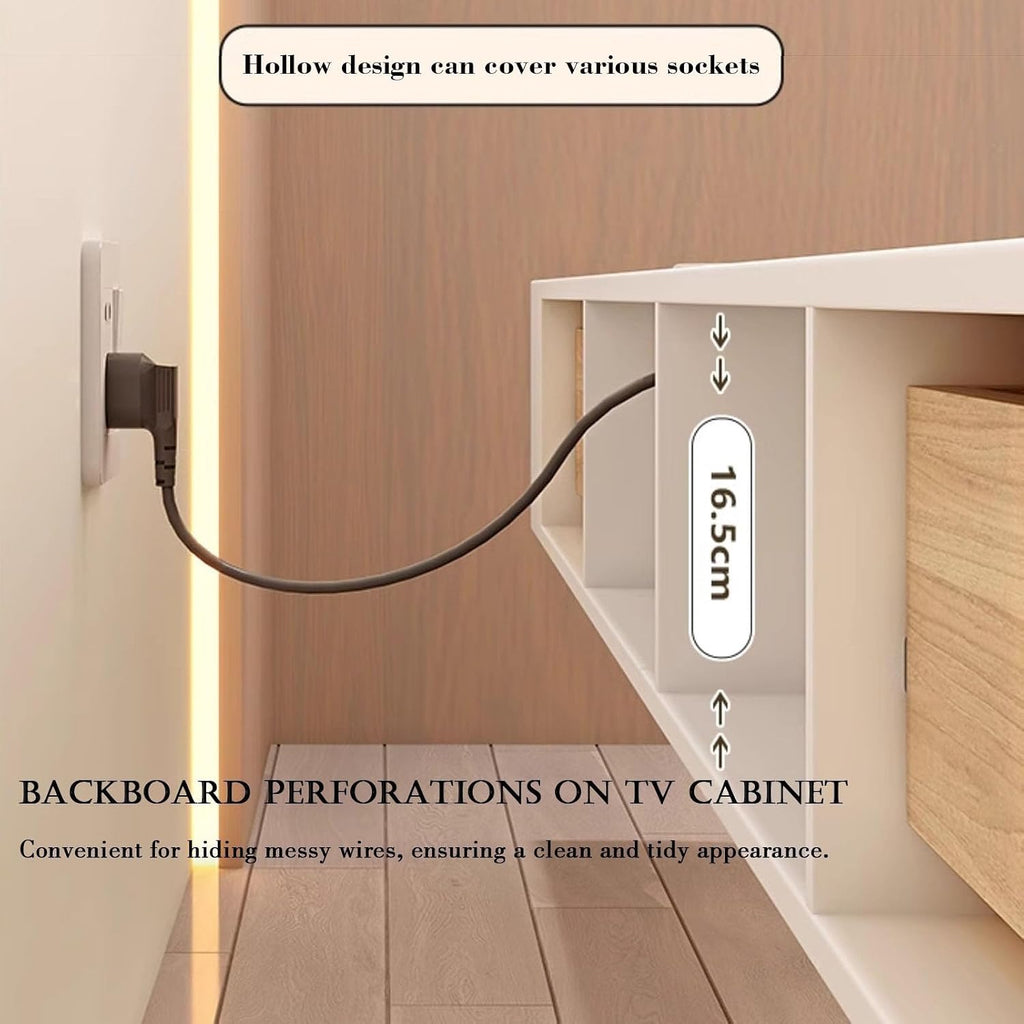 White Floating Wood TV Stand