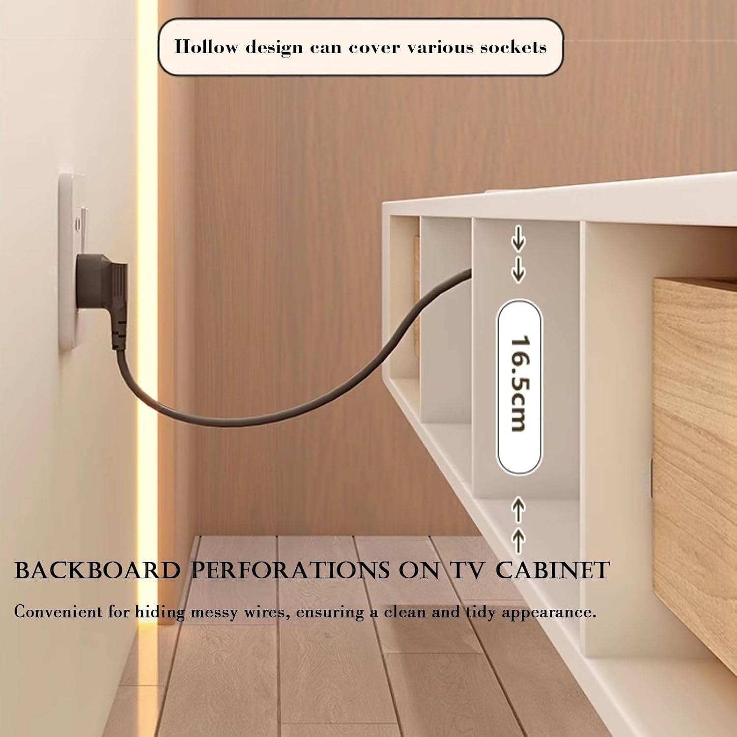 White Floating Wood TV Stand