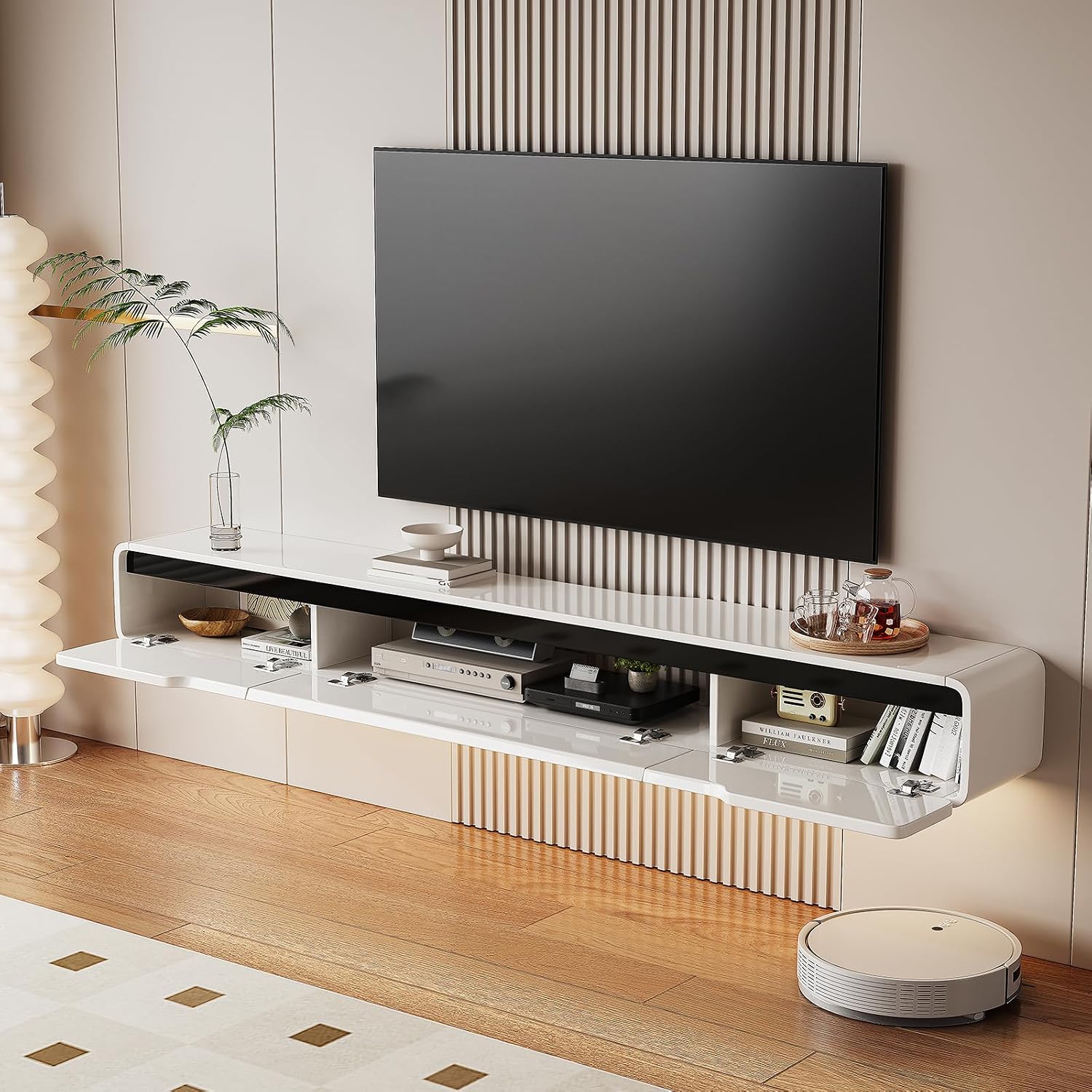 White Gloss Floating TV Stand