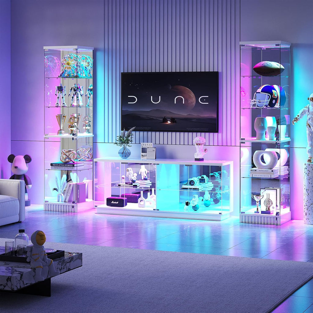 White RGB TV Display Cabinet
