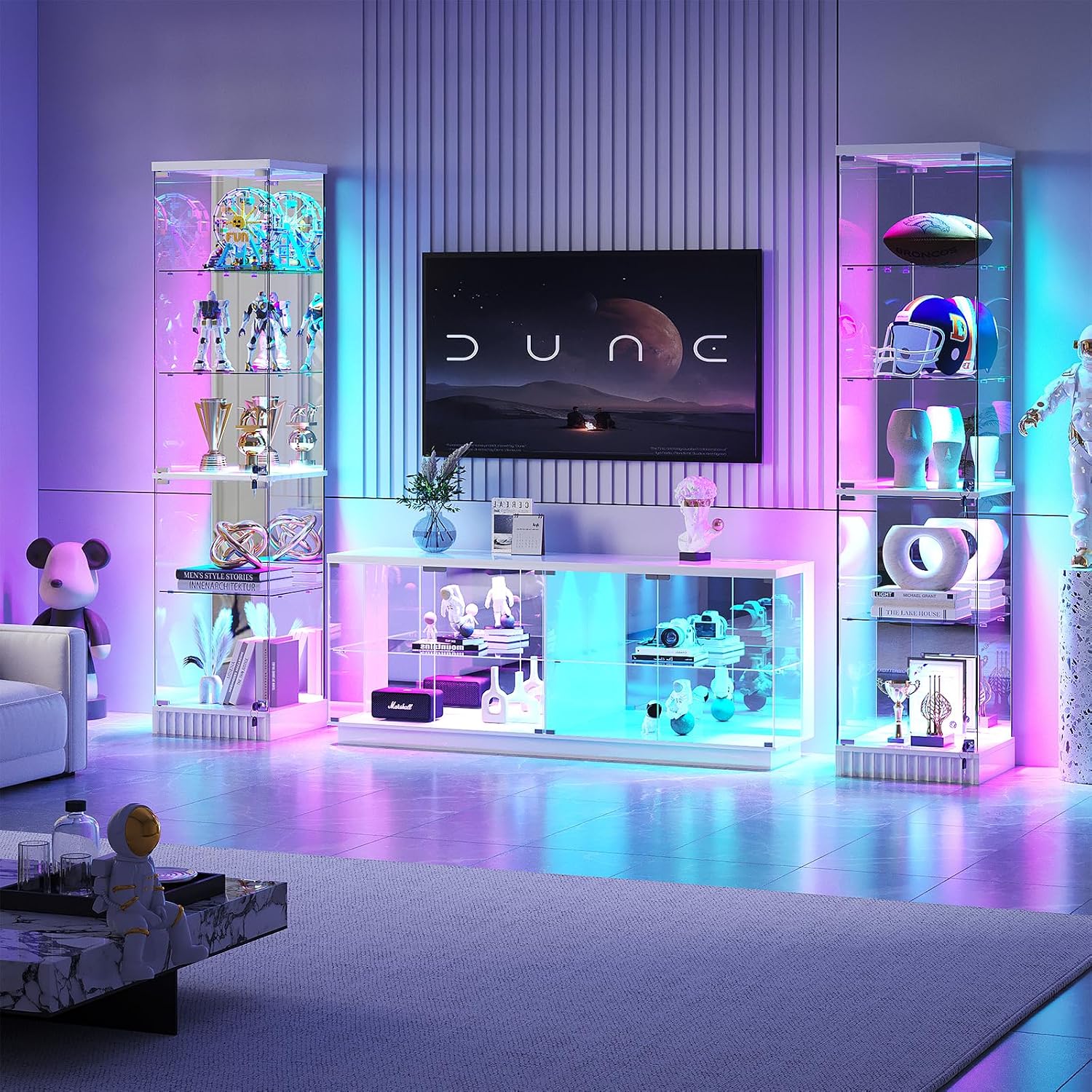 White RGB TV Display Cabinet