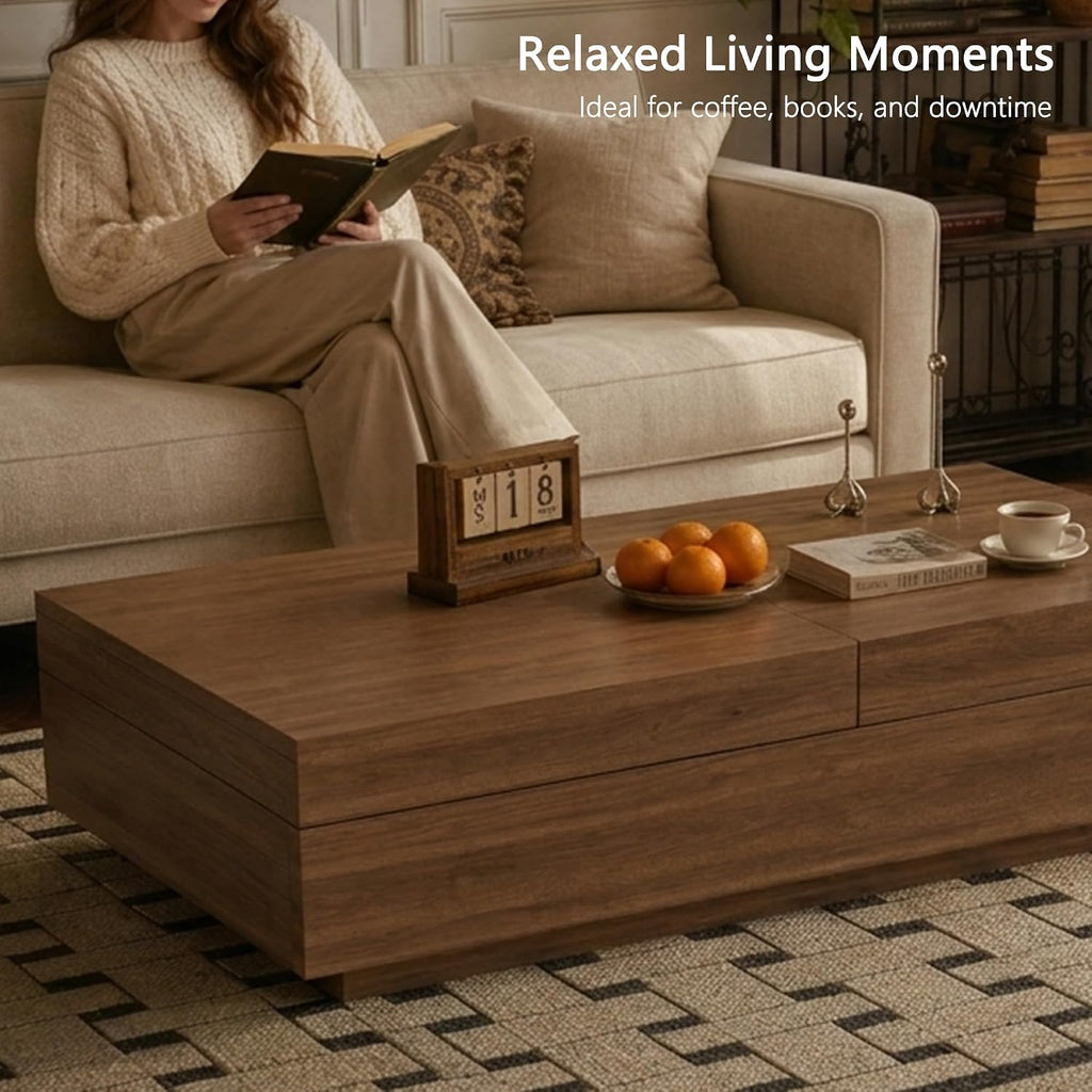 Walnut Expandable Lift Coffee Table