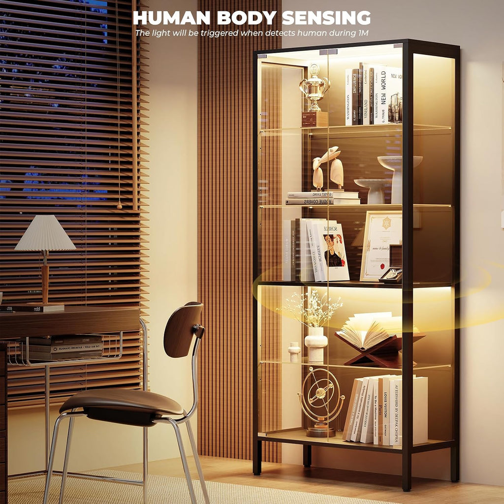 Black Light Sensor Glass Cabinet