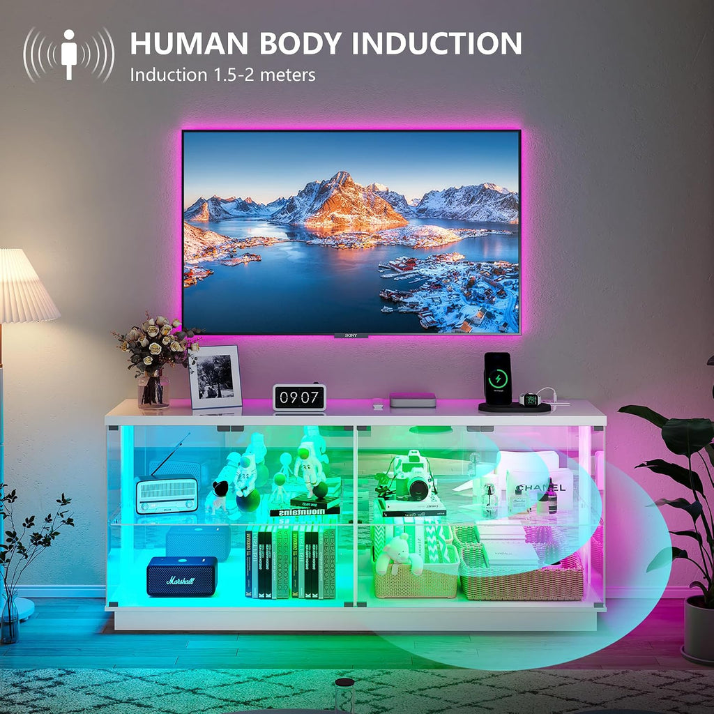 White RGB Sensor Display Cabinet
