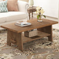 Natural Farmhouse Storage Coffee Table
