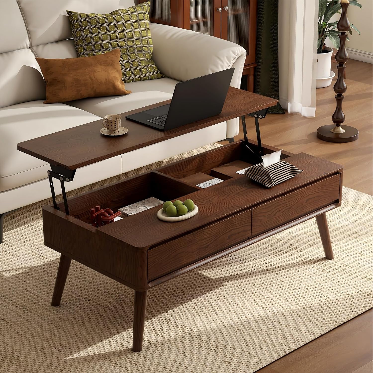 Oak Lift Top Storage Coffee Table