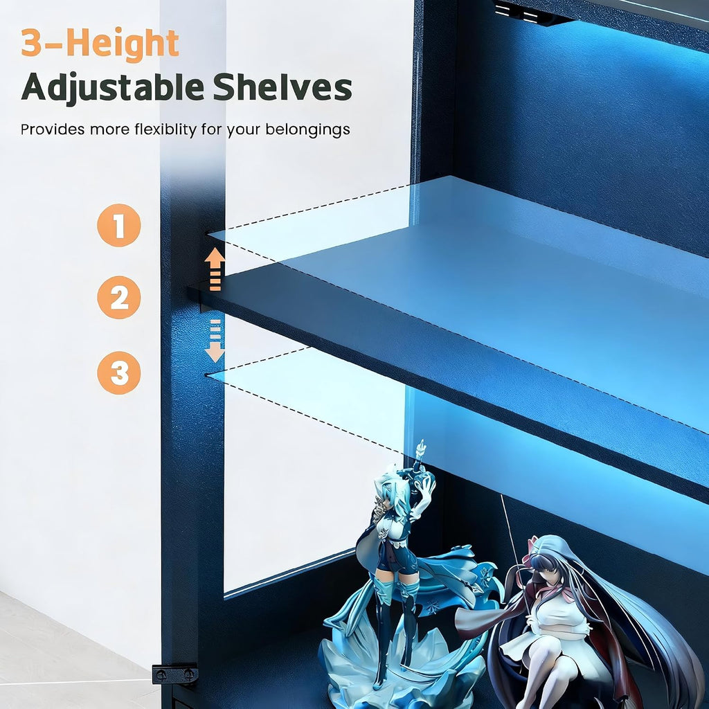 Black RGB Glass Display Cabinet