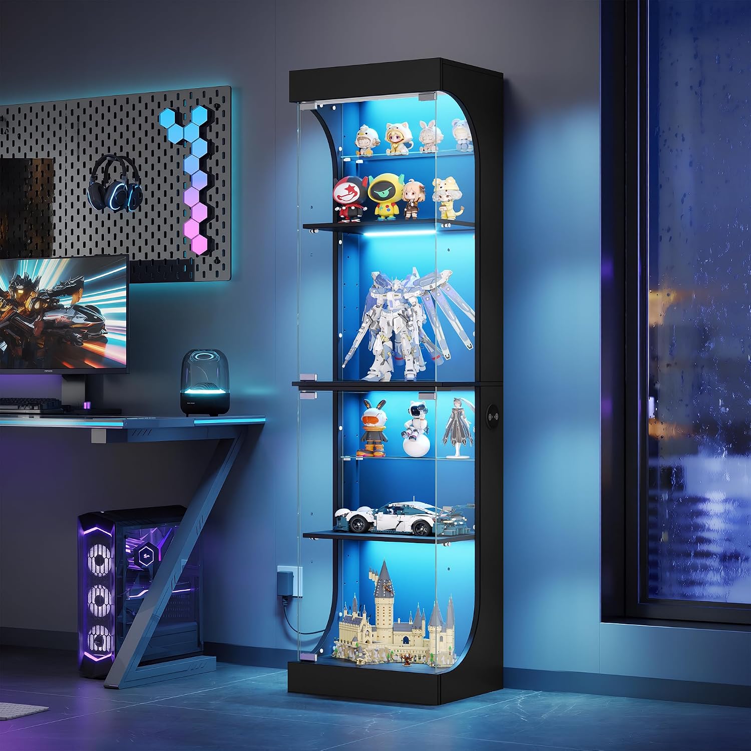 Black RGB Sensor Display Cabinet