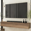 Walnut Floating Storage TV Stand