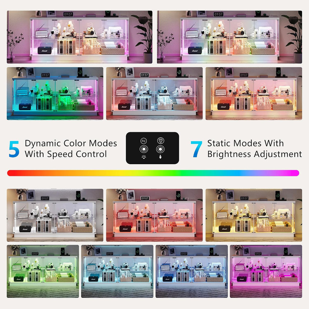 White RGB Sensor Display Cabinet