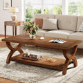Wood Rectangle Storage Coffee Table