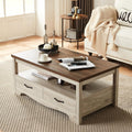 Oak Brown Farmhouse Storage Coffee Table